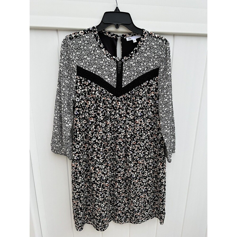 DR2 By Daniel Rainn Womens Shift Dress Floral Multicolor Sz Small